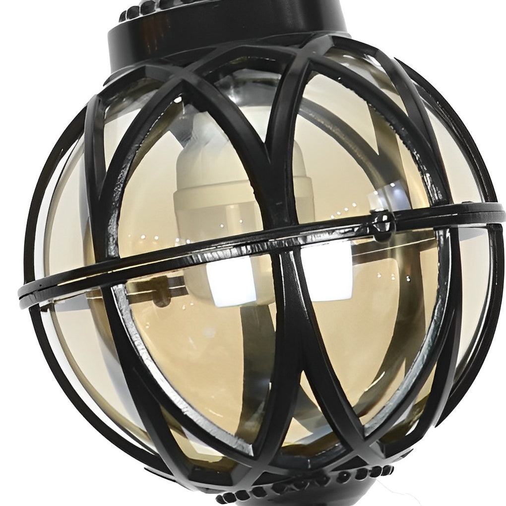 Beth Retro Ball Glass Outdoor Pendant Light