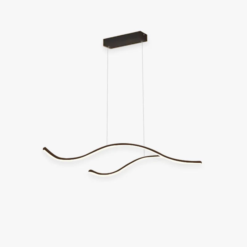 Arisha Curved Linear Pendant Light, Black/Gold - Neutral Decor