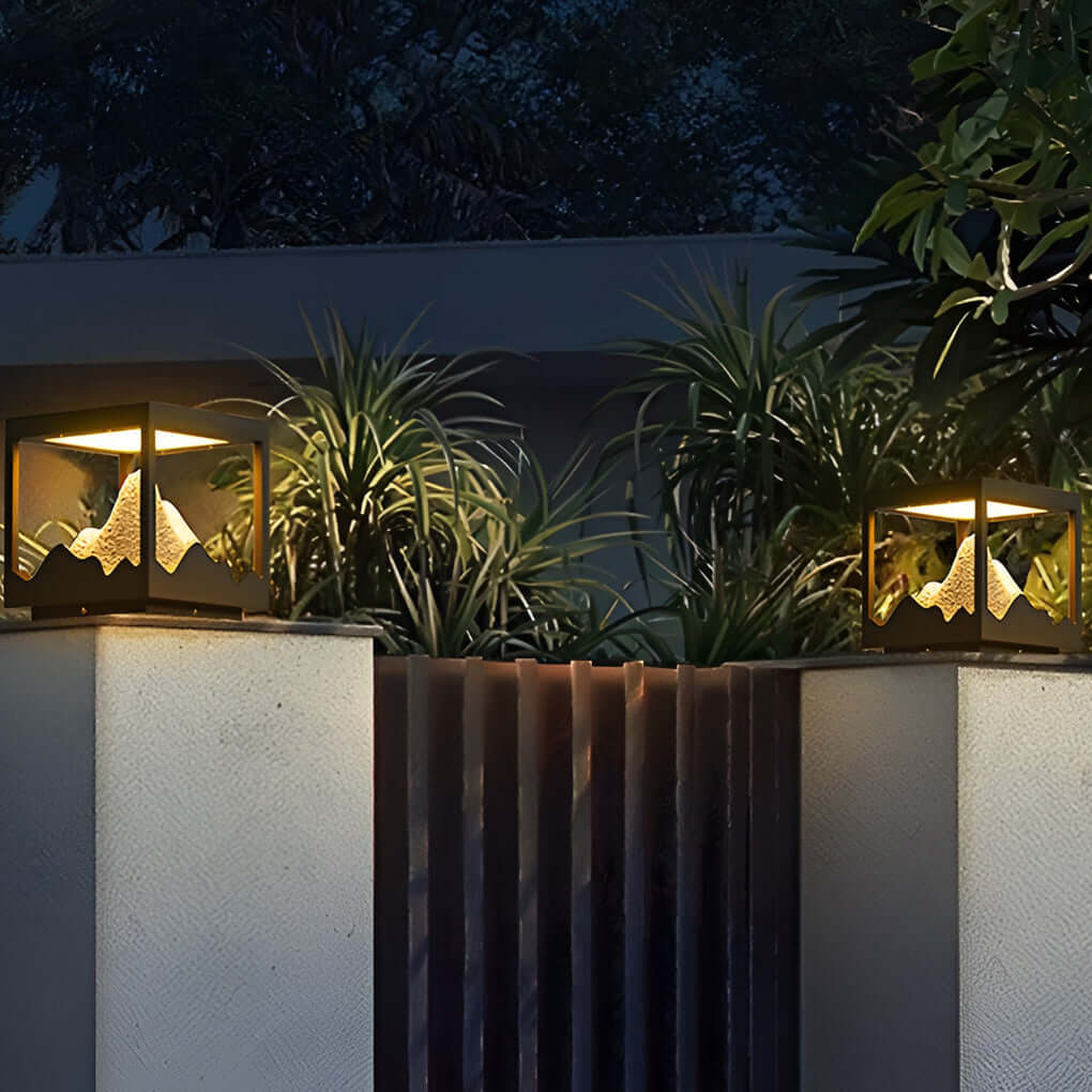 Kirby Mountain Landscape Decorative Steel Outdoor Light