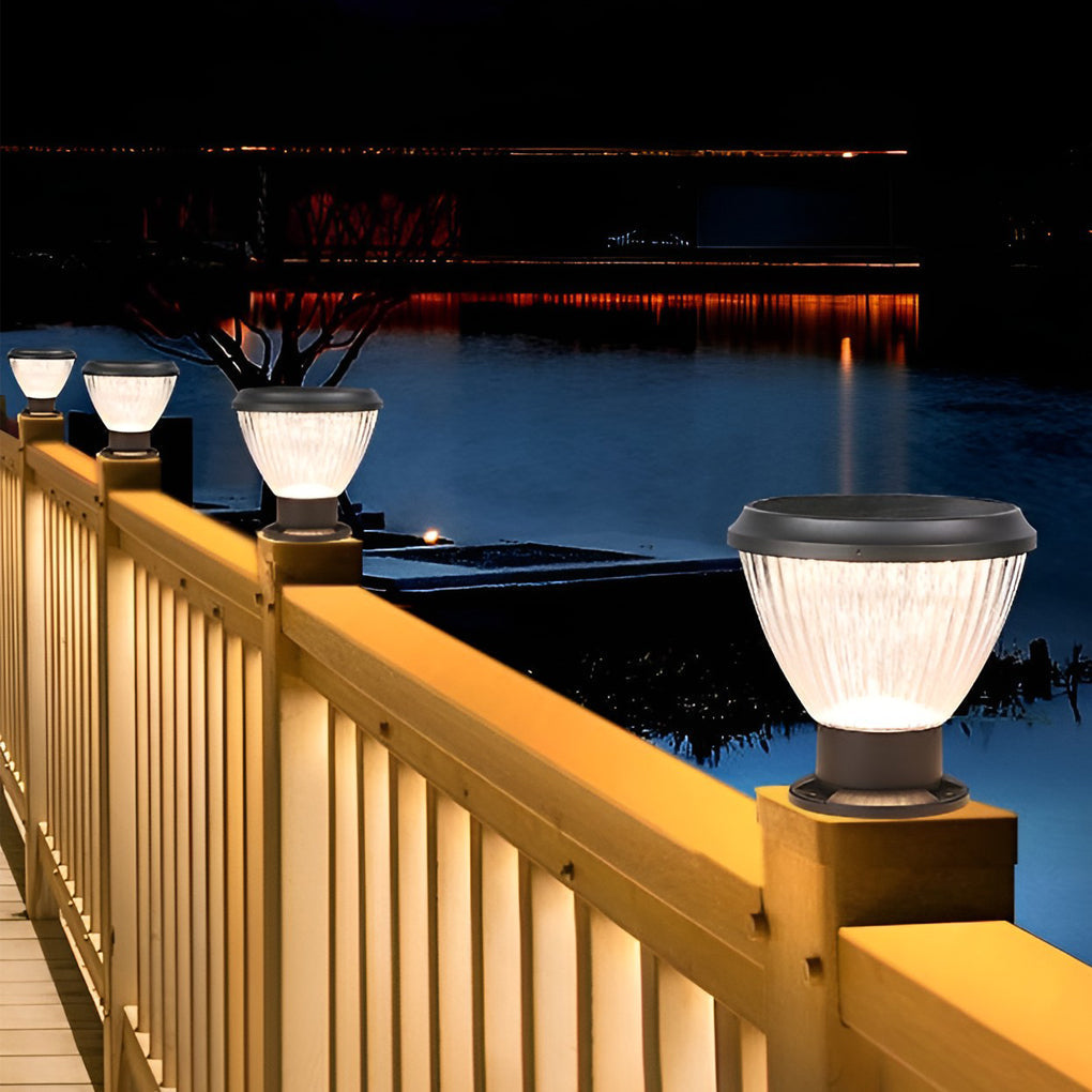 Plans Round LED Modern Outdoor Post Caps Pillar Light