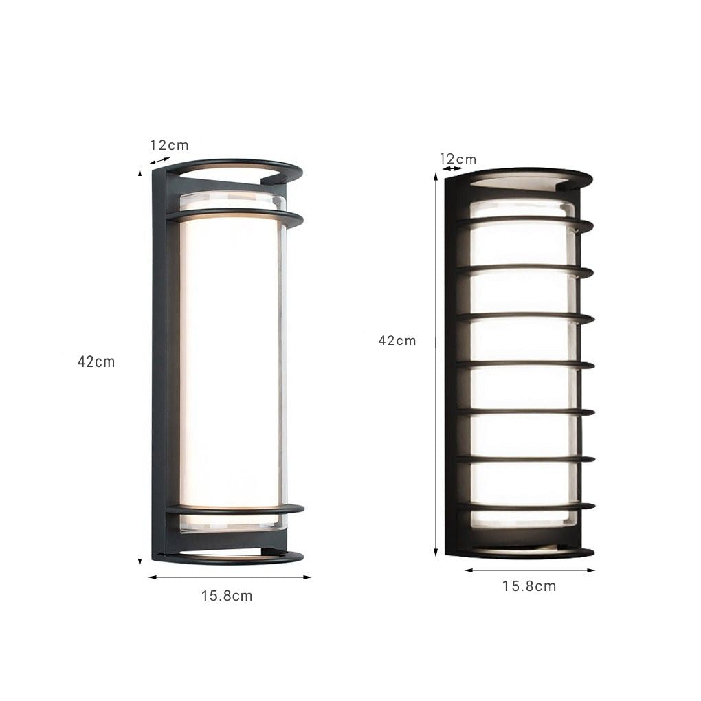 Idelle Double-layer Lampshade Gate Outdoor Wall Sconces