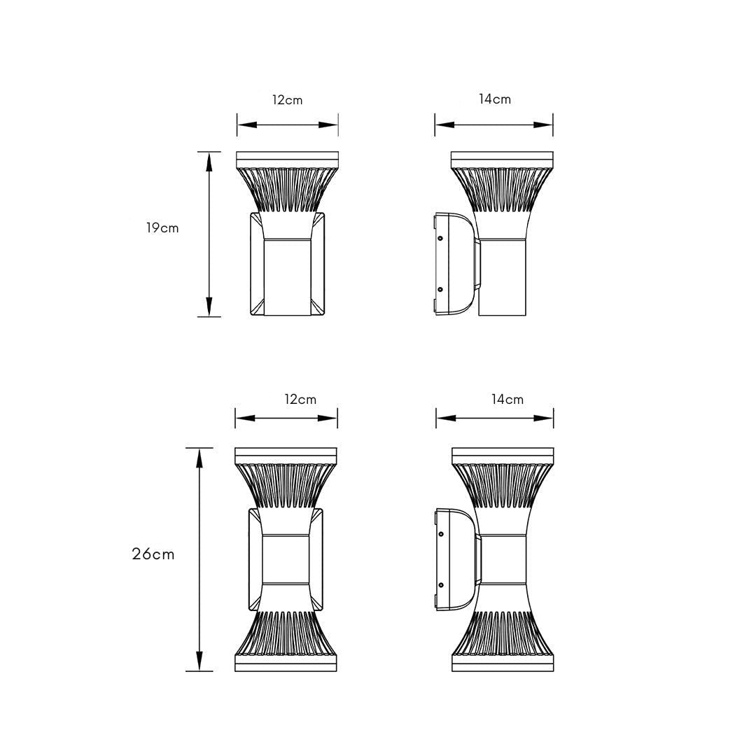 Livi Die-cast Minimalist Nordic Outdoor Wall Lighting Fixtures