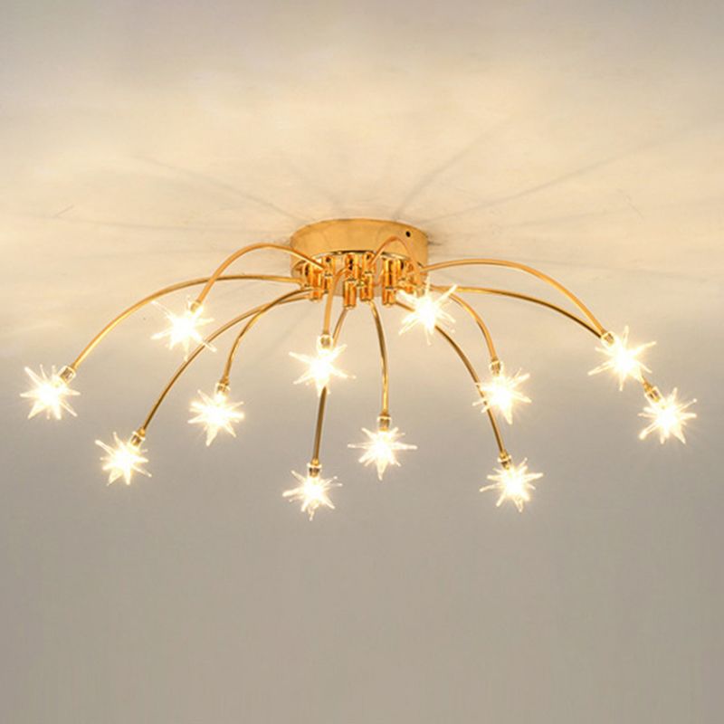 Arisha Art Deco Starry Flush Mount Ceiling Light - Neutral Decor