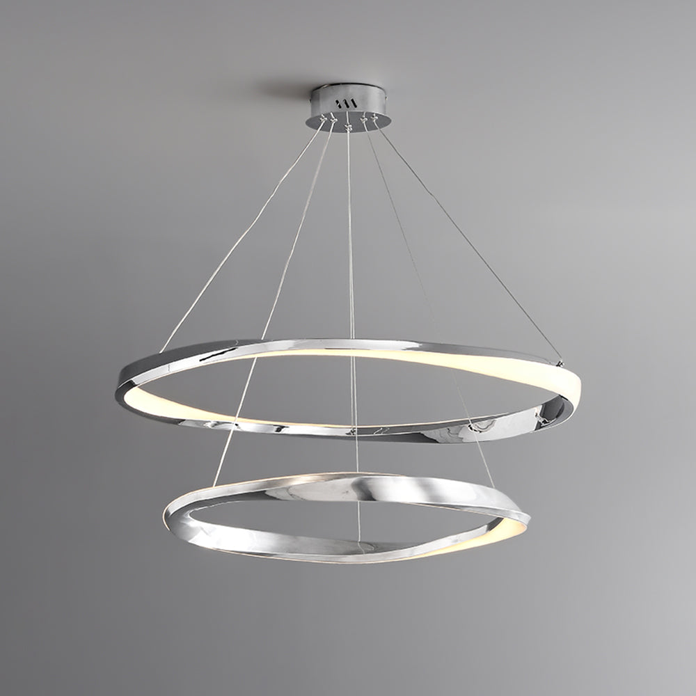 Arisha Minimalist Ring Spiral Shape Pendant Light,Gold - Neutral Decor