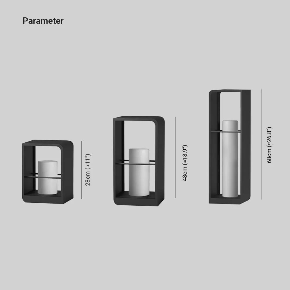Ray Minimalist Rectangular Solar Power Outdoor Path Lighting, Black - Neutral Decor