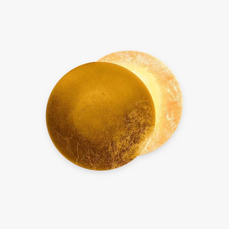 Arisha Modern Minimalist Round Moon Eclipse Wall Lamp - Neutral Decor