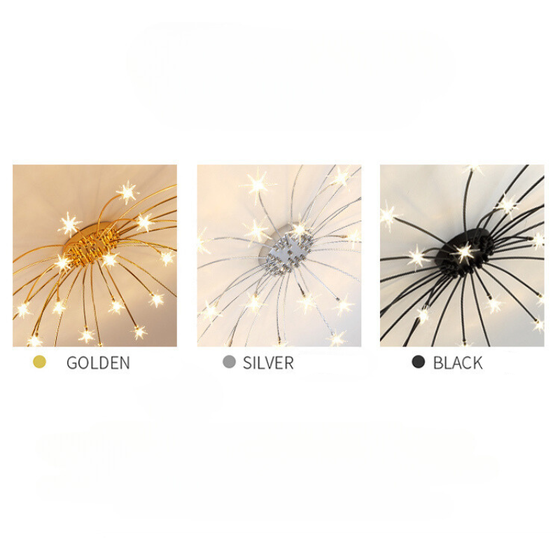 Arisha Art Deco Starry Flush Mount Ceiling Light - Neutral Decor