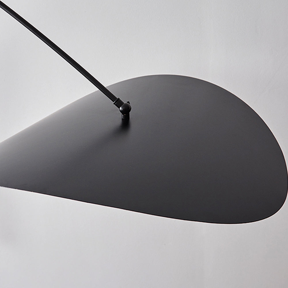 Arisha Minimalist Lotus Leaf Shaped Metal Pendant Light, Black/Gold - Neutral Decor