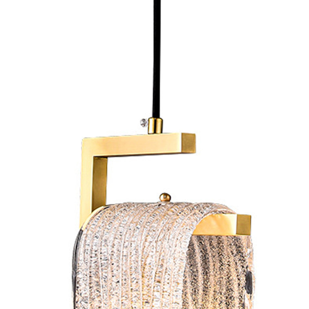 Kristy Modern Flowing Jelly Pendant Light, Gold, Crystal/Brass - Neutral Decor