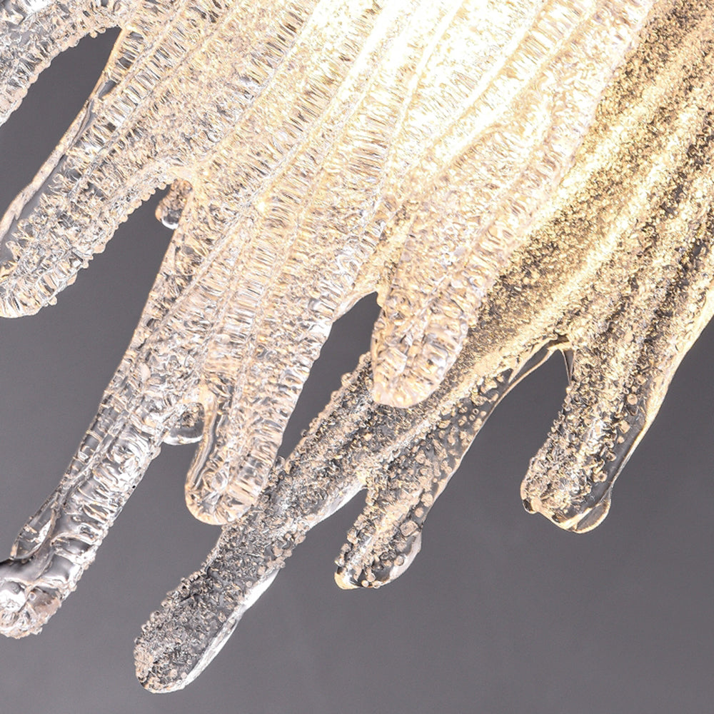Kristy Modern Flowing Jelly Pendant Light, Gold, Crystal/Brass - Neutral Decor
