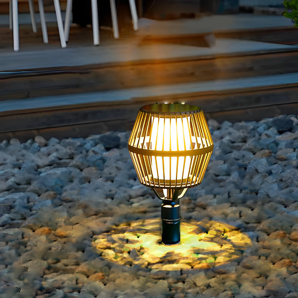 Deirdre Modern Solar Caged Outdoor Lanterns