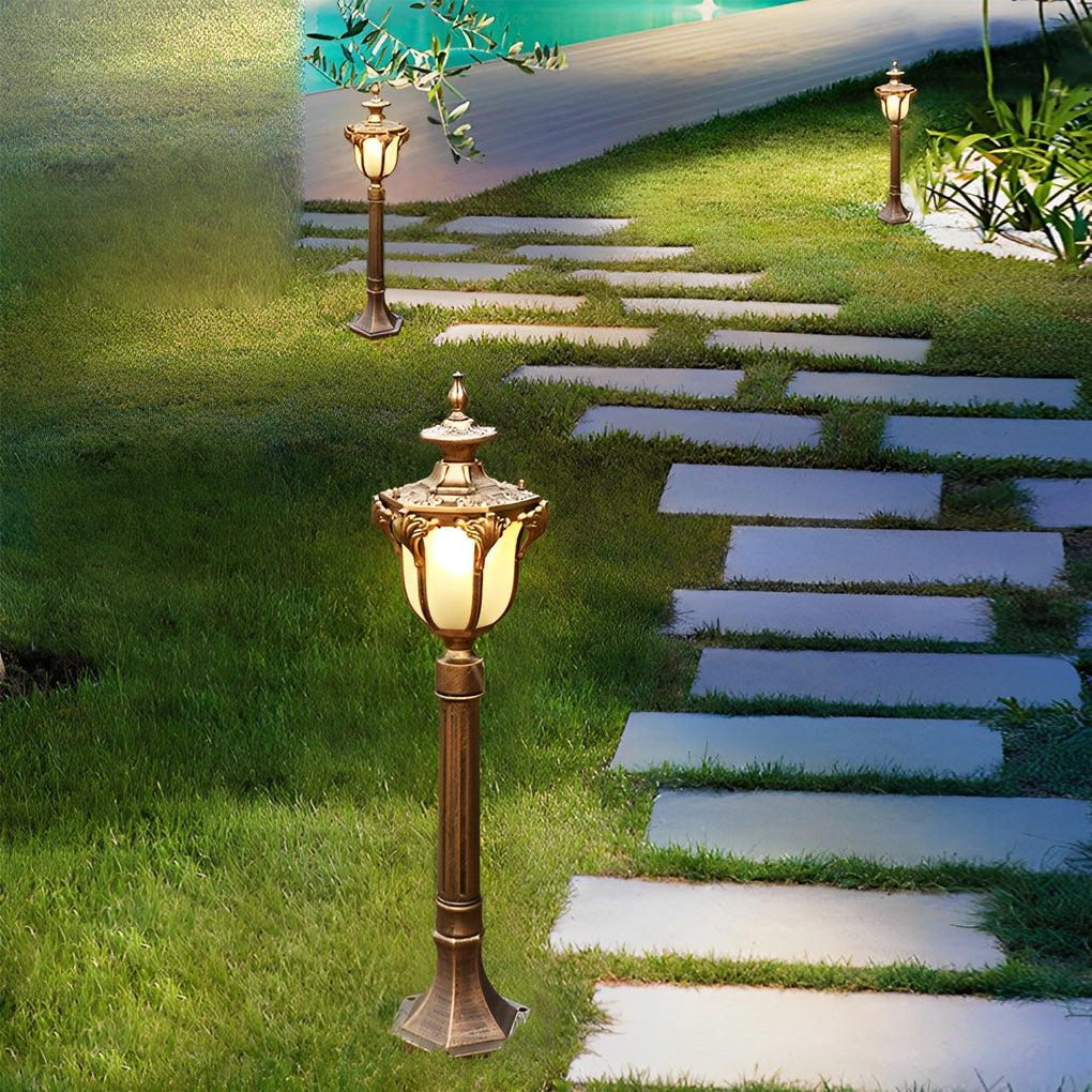 Iagine Traditional European LED Outdoor Pathway Post Lamp