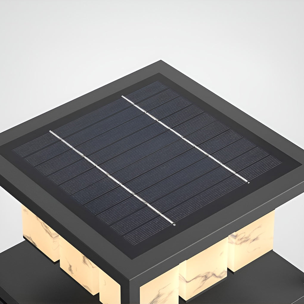 Herdsm Square LED Modern Steel Outdoor Post Caps Lights