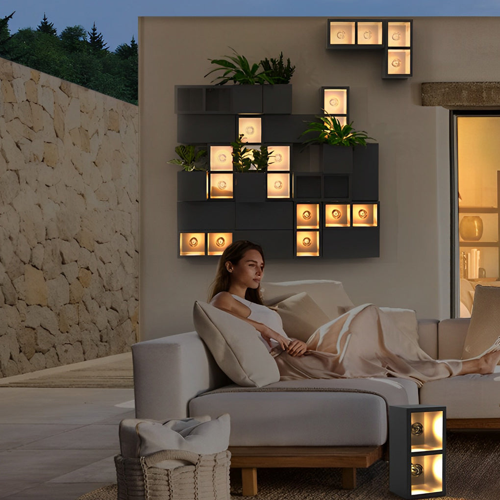 Joeph Creative Combination Glass Outdoor Wall Lamp