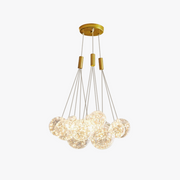 Valentina Glass Globe Bubble Pendant Light LED Stary - Neutral Decor