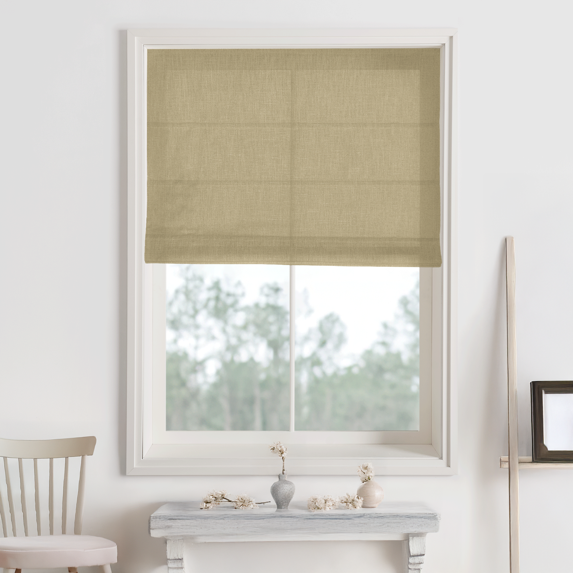 Bella Cotton Roman Shades & Blinds-Neutral Decor