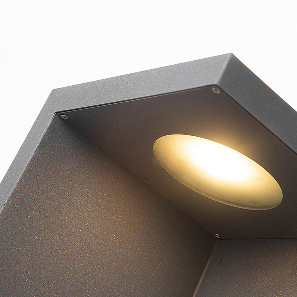 Fredy Rectangular Fixture Modern Glass Outdoor Path Light