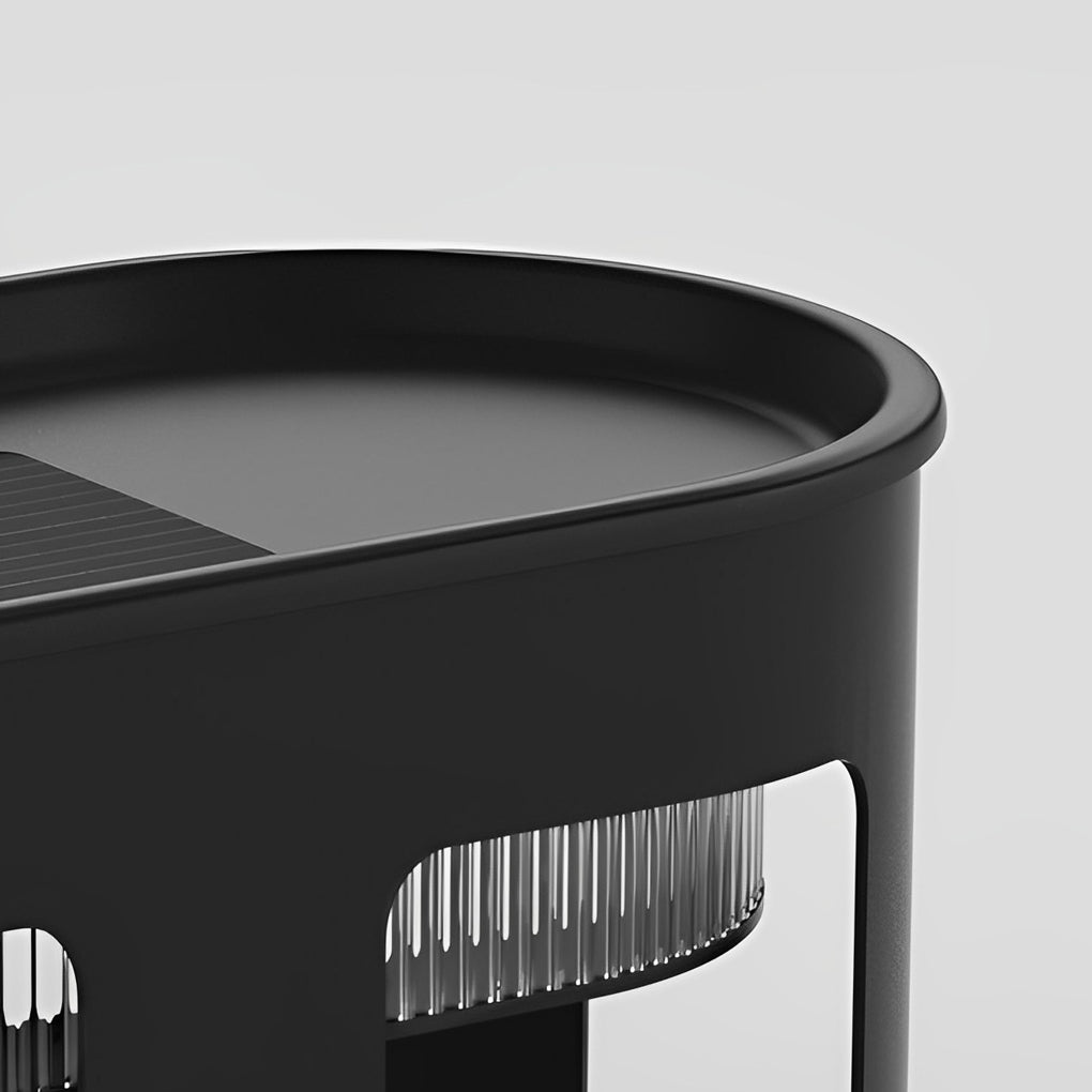 Bobie Round Under-Table Solar Steel Outdoor Light