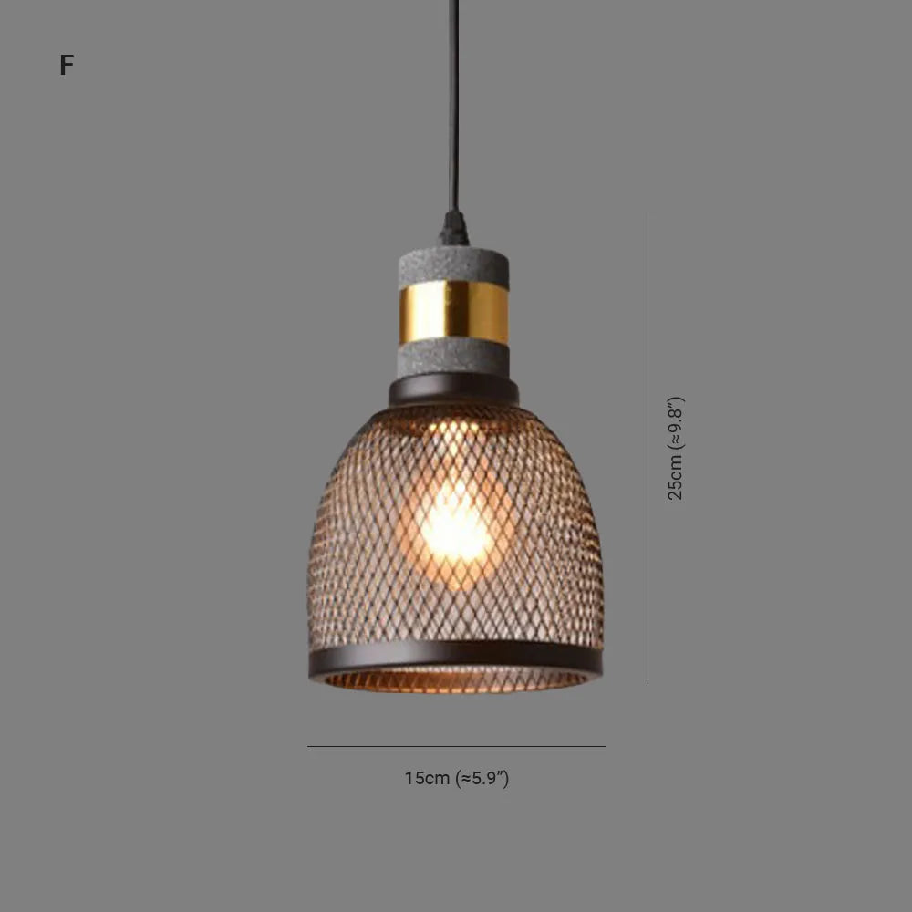 Vireth Pendant Light Industrial Cylindrical Cement/-Neutral Decor