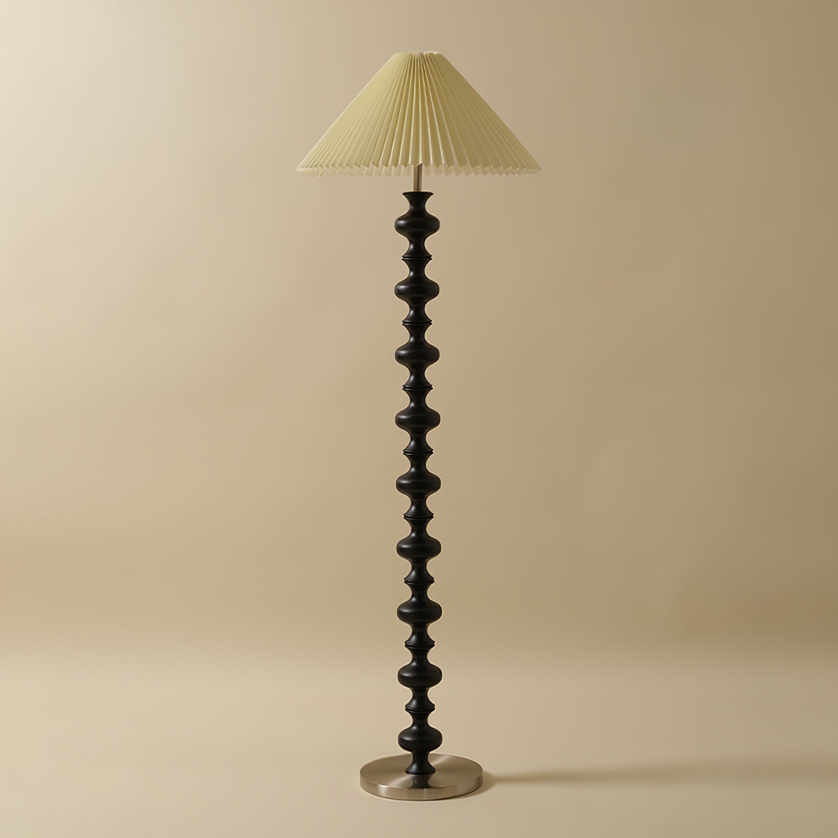 Emelir Wood Fabric Floor Lamp-Neutral Decor