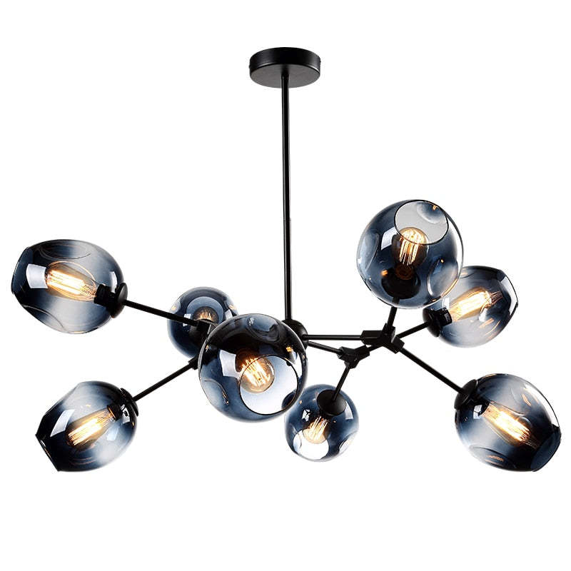 Valentina Modern Bubble Metal Pendant Light, Black/Gold - Neutral Decor
