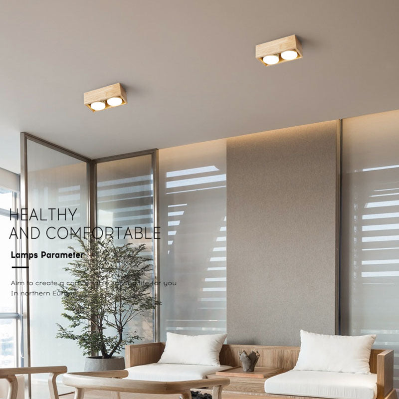 Muto Ceiling Light No Main Light, Wood - Neutral Decor