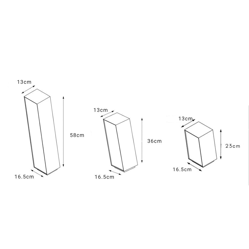 Orv Artistic Cuboid Inclined LED Steel Outdoor Lawn Lamp
