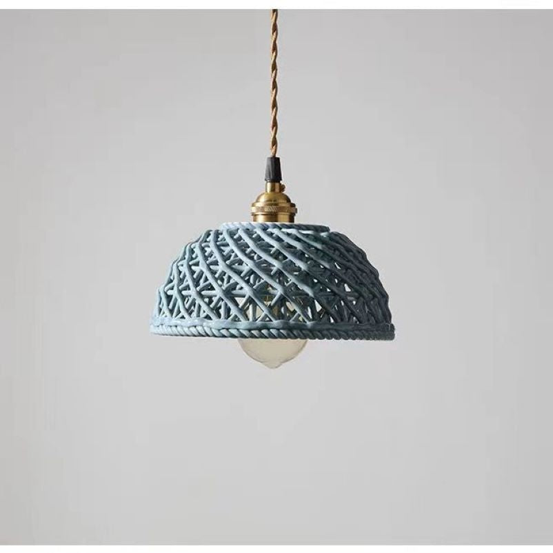Valentina Modern LED Pendant Light Metal Blue White Bedroom/Kitchen - Neutral Decor