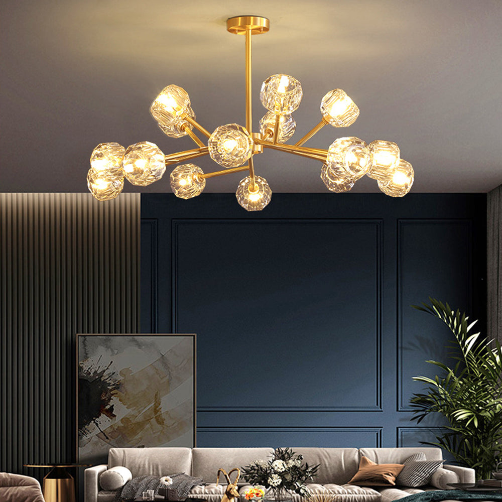 Valentina Modern Blown Metal Pendant Light, Gold - Neutral Decor