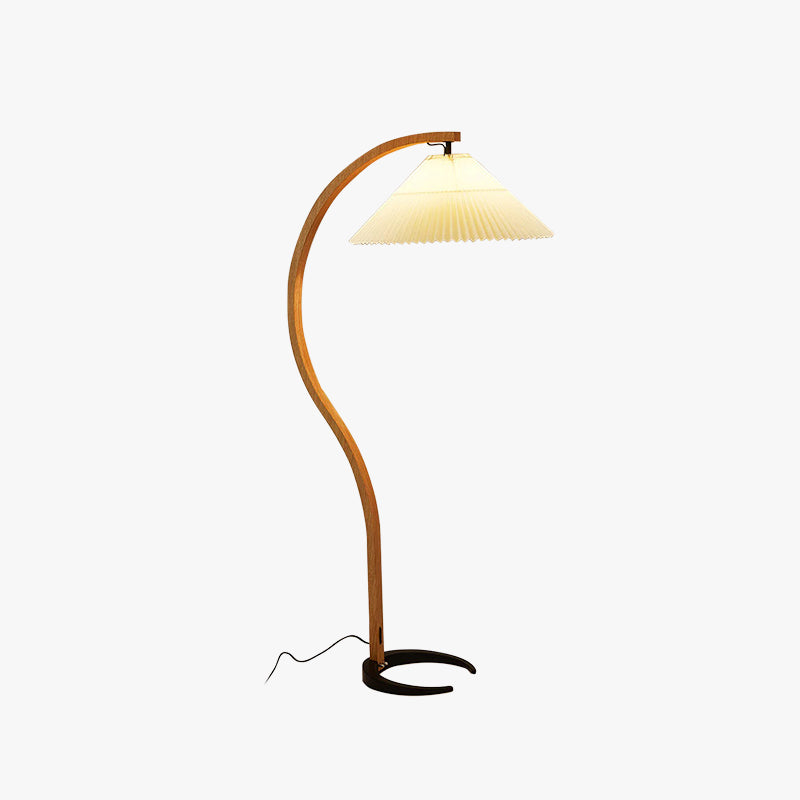 Muto Unique LED Floor Lamp, Wood/Metal, Living Room - Neutral Decor