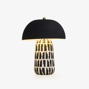 Geometric Pattern Ceramic Table Lamp-Neutral Decor