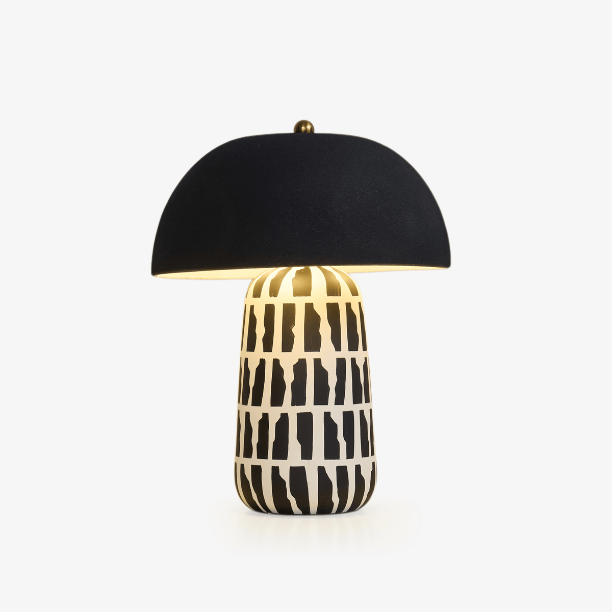 Geometric Pattern Ceramic Table Lamp-Neutral Decor