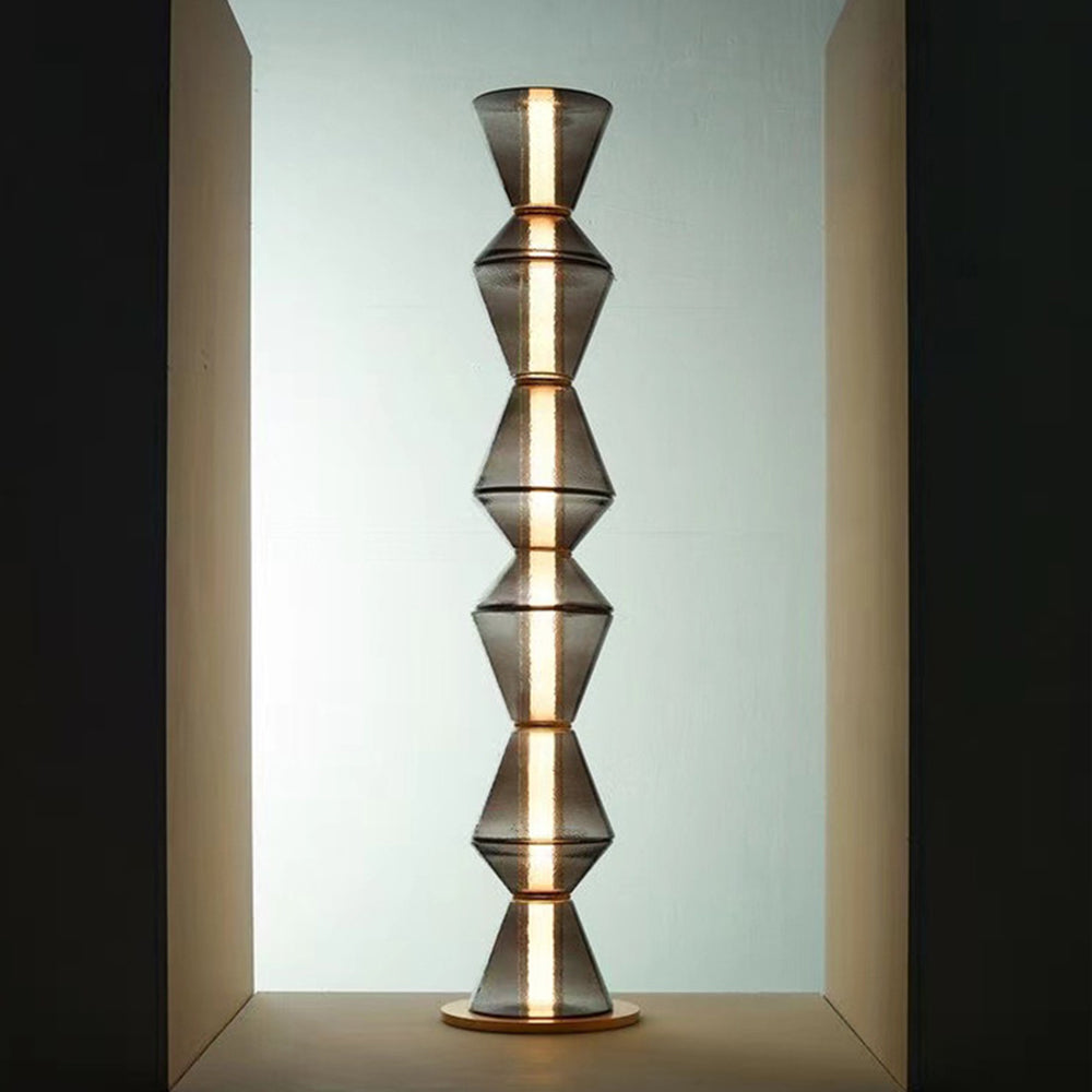 Evette Nordic Modern Black LED Pendant & Floor&Table Lamp, Glass - Neutral Decor