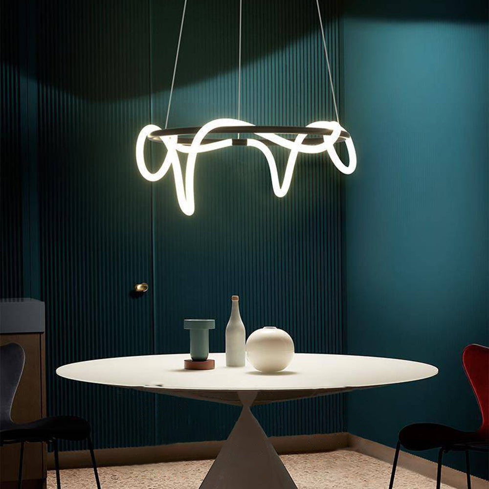 Arisha Curved & Linear Semi Flush Mount Ceiling Light, Gold - Neutral Decor