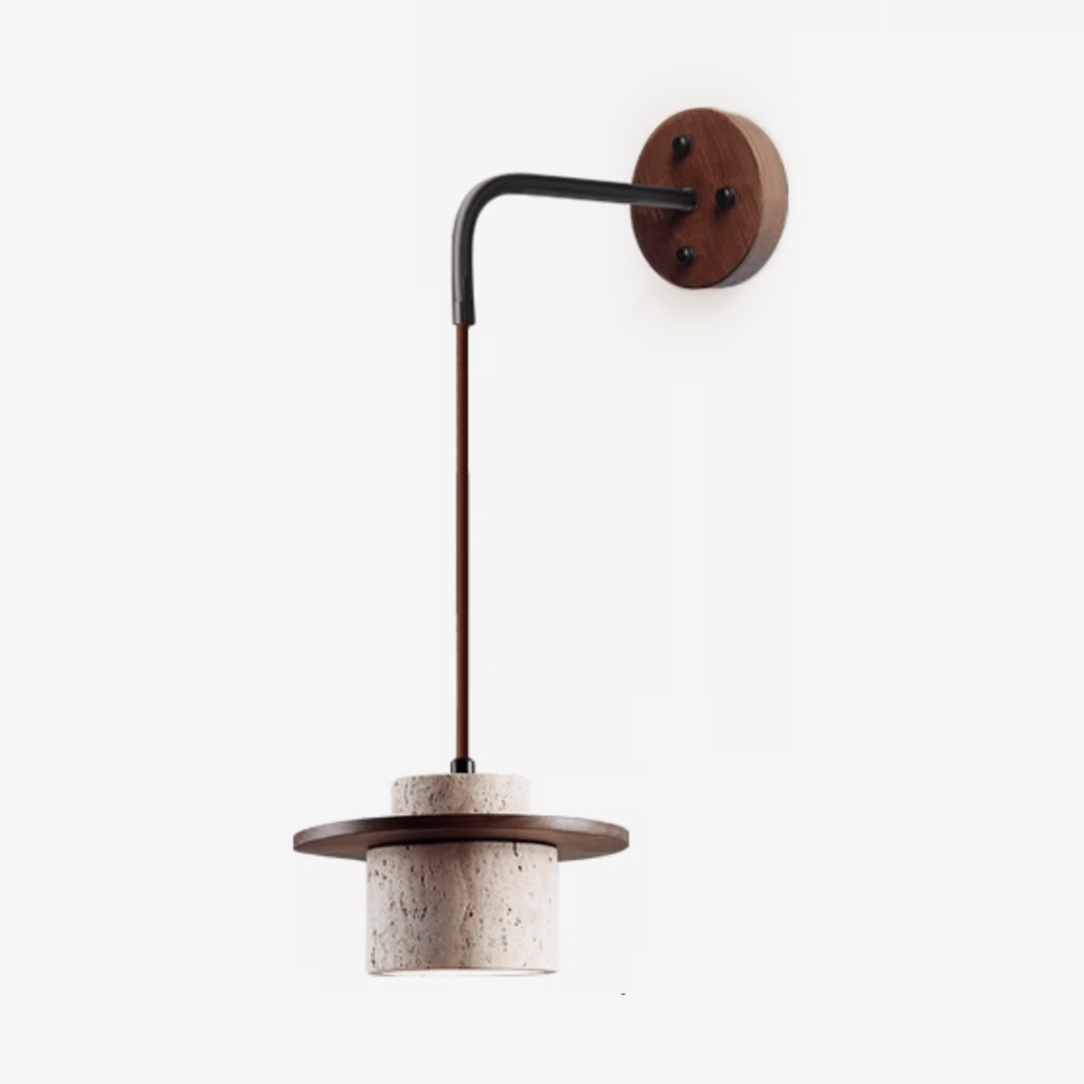 Cylindrical Stone Sconce-Neutral Decor