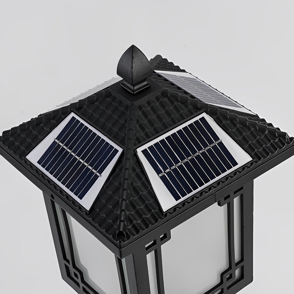 Leahn Ancient House Style LED Outdoor Post Lamp