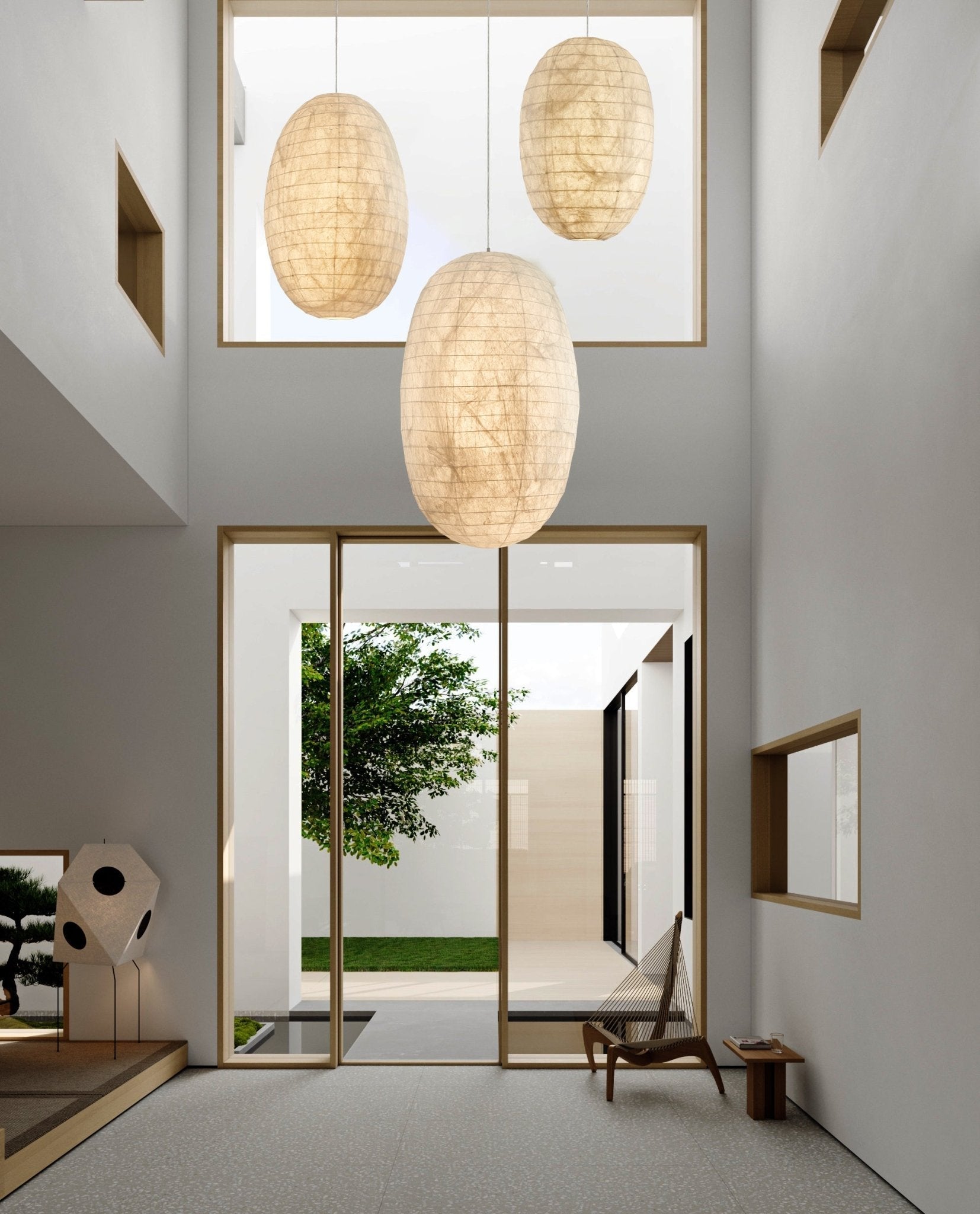 Cove Silk Retro Pendant Light-Neutral Decor