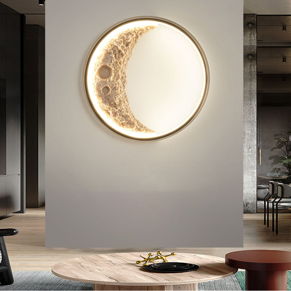 Sigmn Moon Crescent LED Resin Outdoor Wall Light