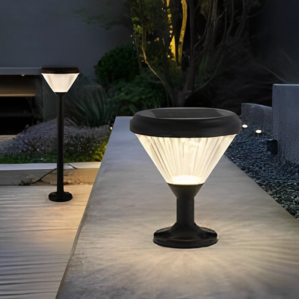 Odette Round Solar LED Lampshade Outdoor Lights
