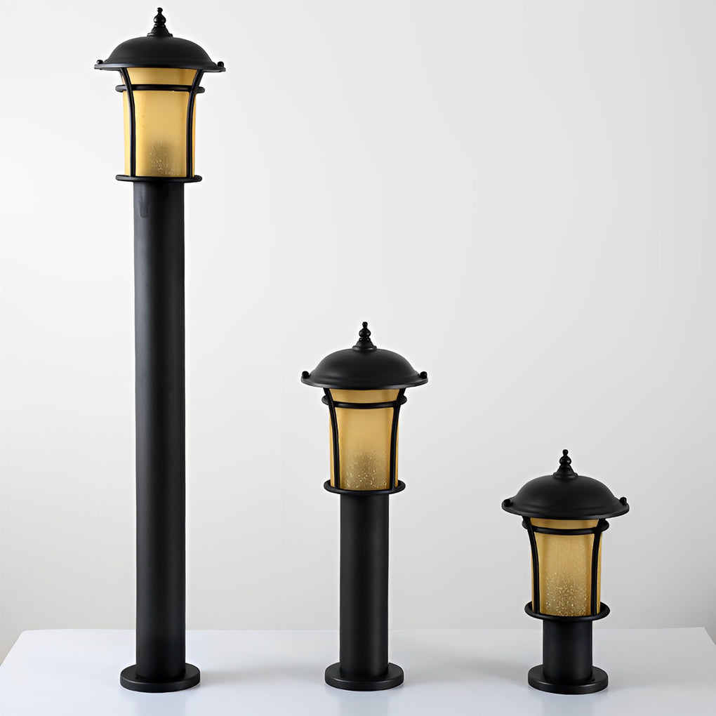Rhean Classic Old England-Style LED Glass Outdoor Lamp