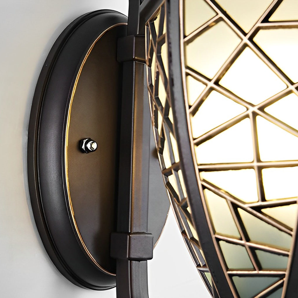 Bond Retro Pattern American Style Outdoor Wall Lamp
