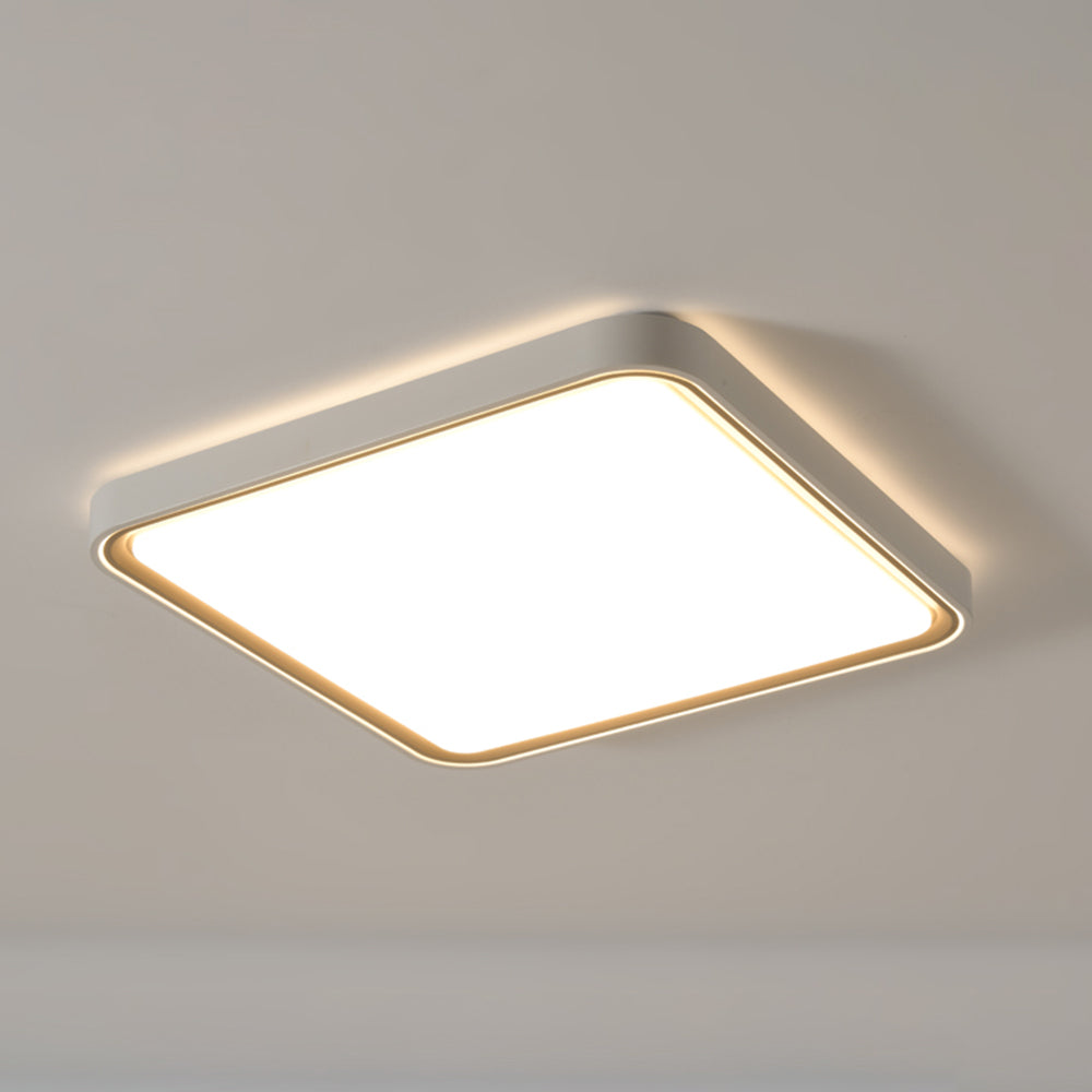 Arisha Minimalist Round/Square Metal/Acrylic Flush Mount Ceiling Light, Gold - Neutral Decor