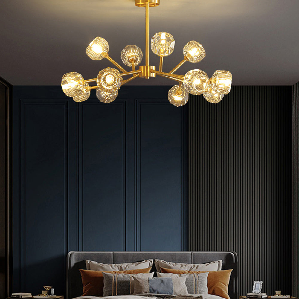 Valentina Modern Blown Metal Pendant Light, Gold - Neutral Decor