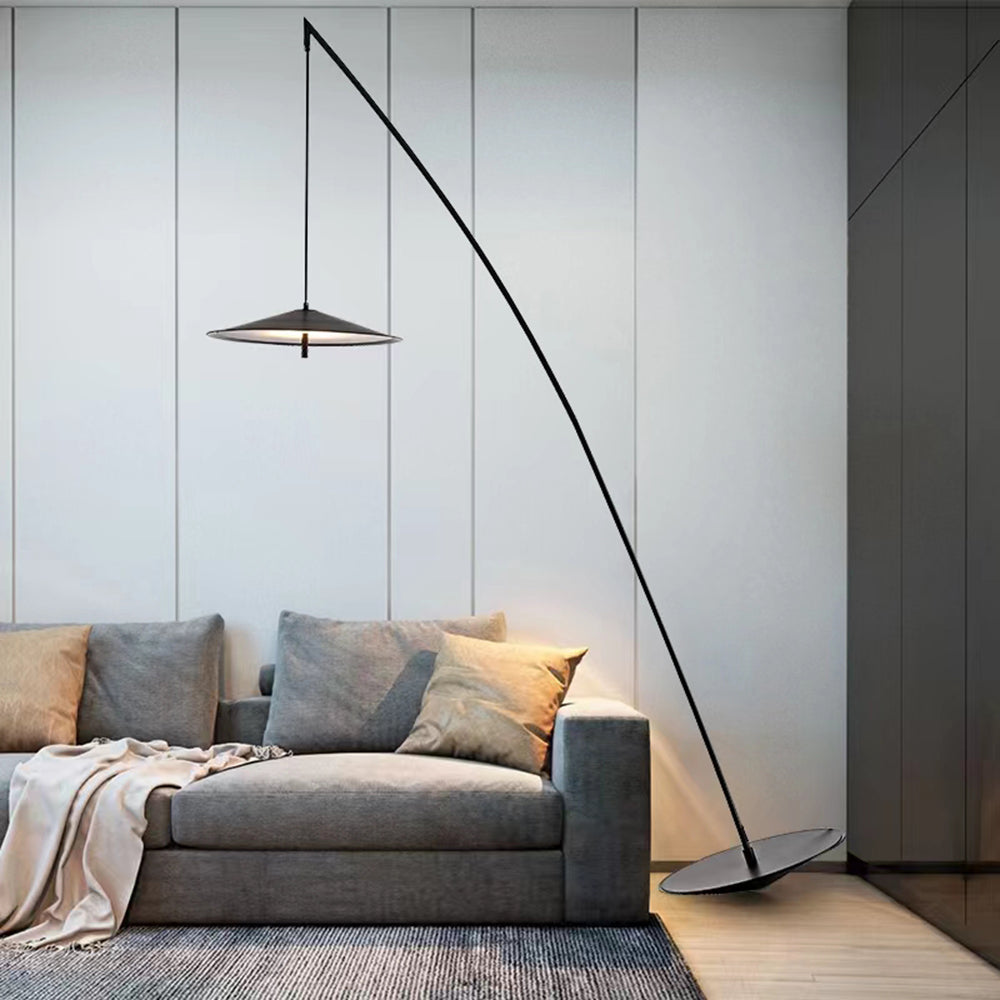 Salgado Frisbee Fishing Rod Floor Lamp, Living Room - Neutral Decor