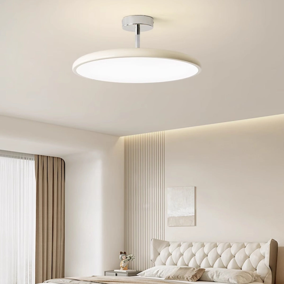 Valentina Vintage Flush Mount Ceiling Light Metal Red/White/Green LED Bedroom - Neutral Decor