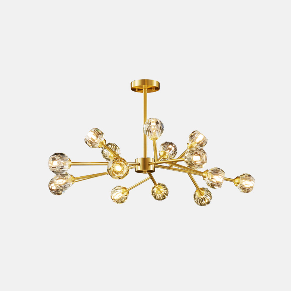 Valentina Modern Blown Metal Pendant Light, Gold - Neutral Decor