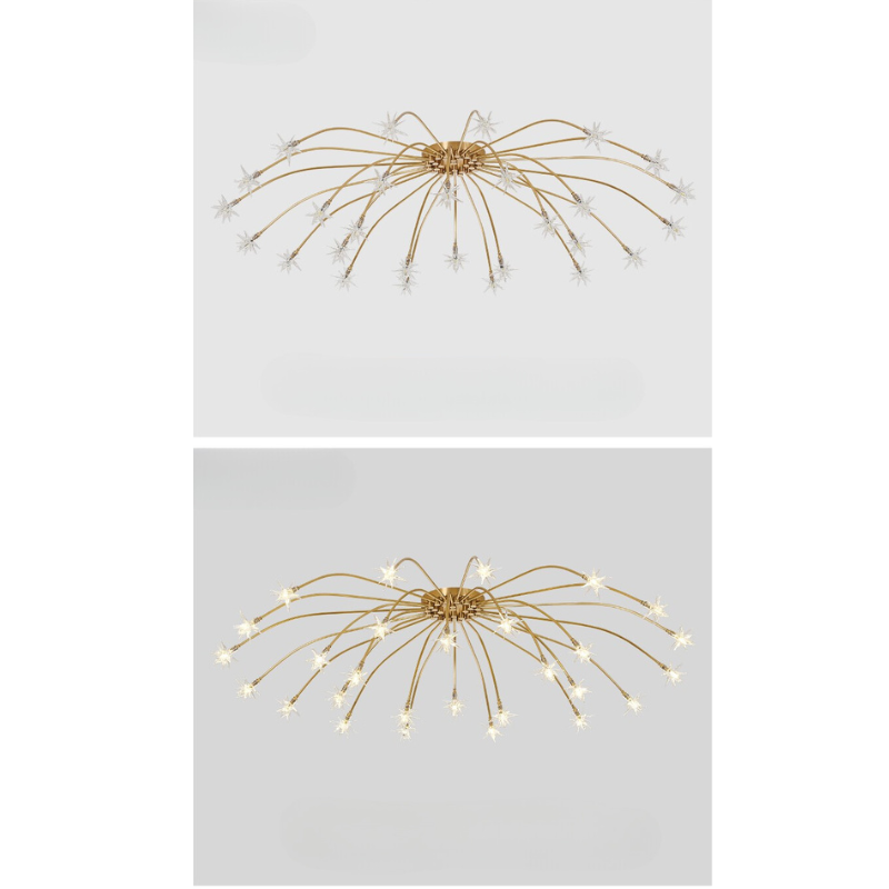 Arisha Art Deco Starry Flush Mount Ceiling Light - Neutral Decor
