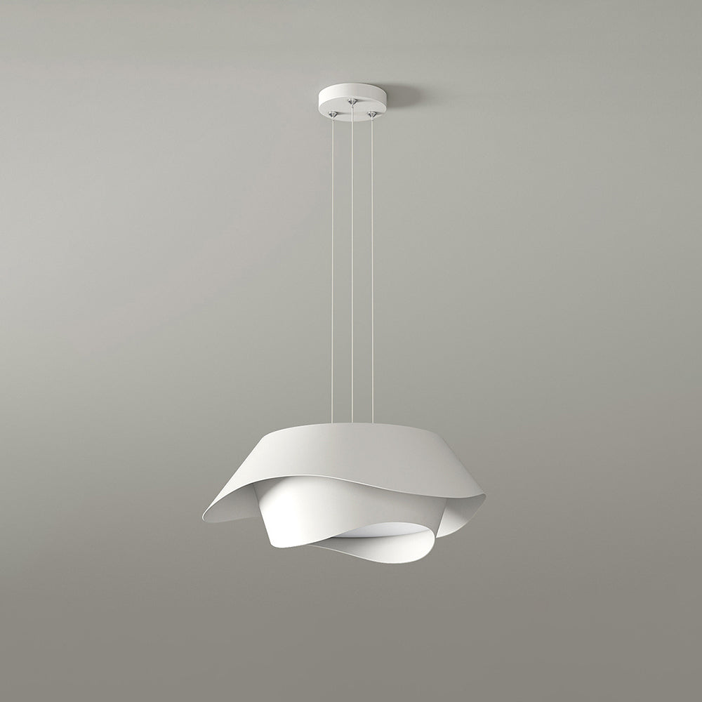 Arisha Art Deco Flower Shape Pendant Light, White - Neutral Decor