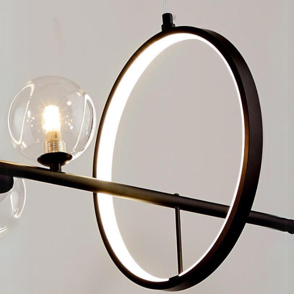 Valentina Modern LED Chandelier Gold Glass Living/Dining Room - Neutral Decor