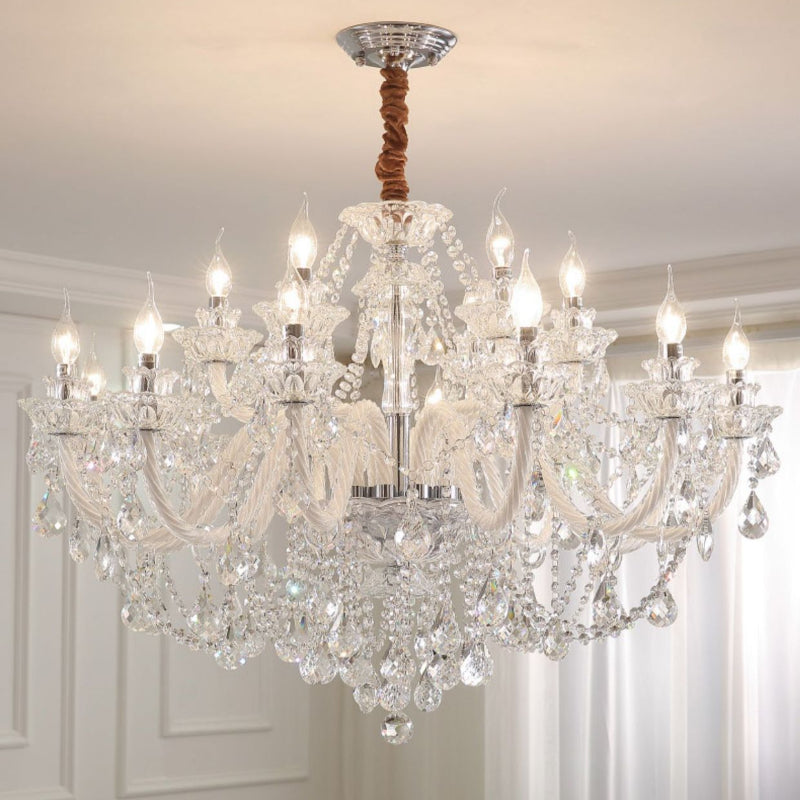 Silva Chandelier French Crystal Living Room Dining Room - Neutral Decor